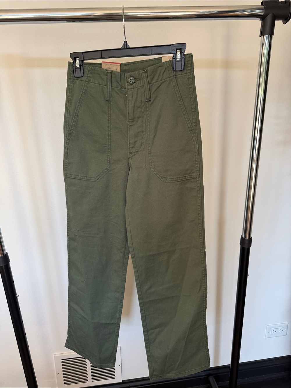 Levi's Olive Utility Straight-Leg Pants